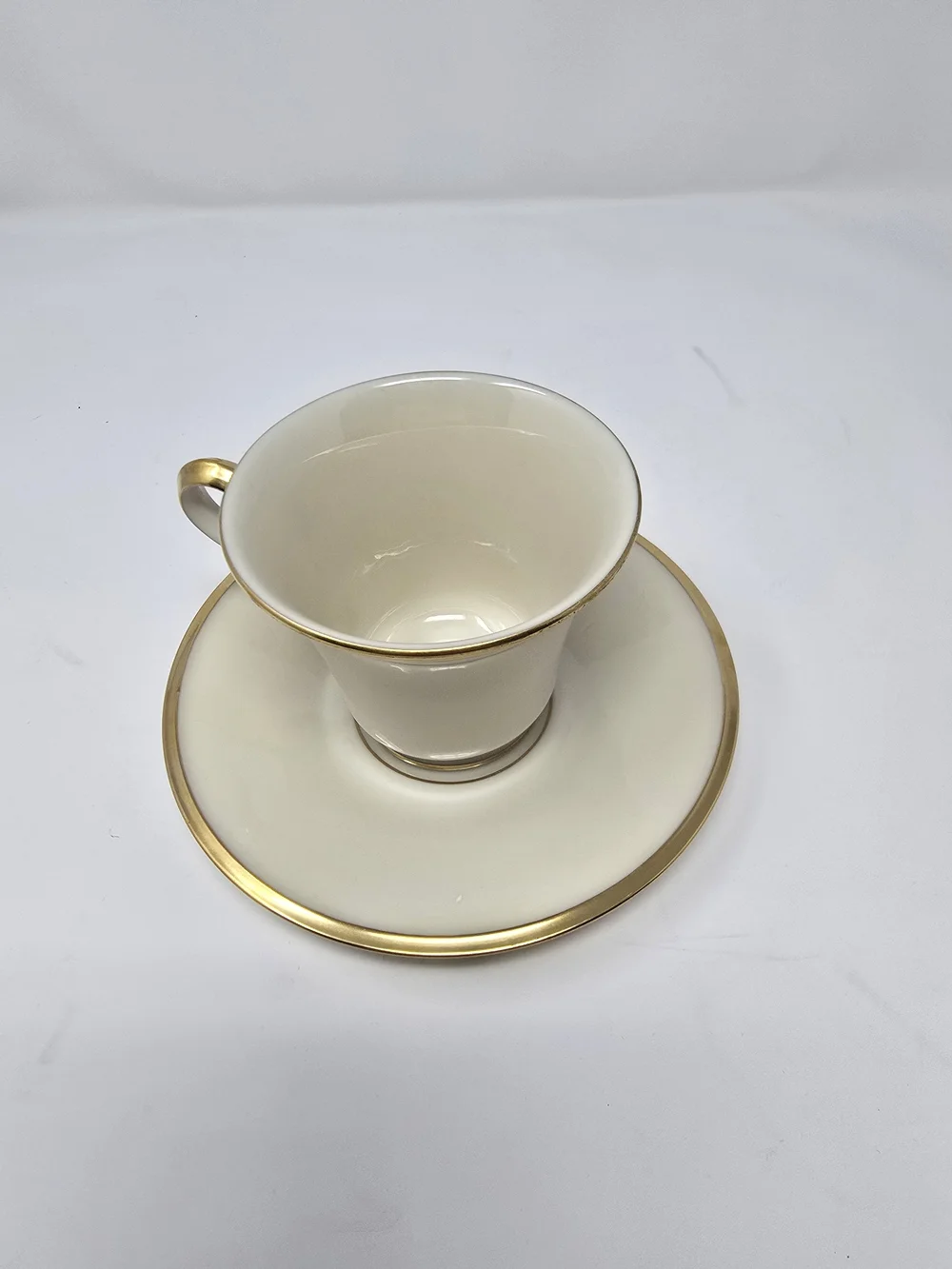 Lenox Eternal, Ivory w/ Gold Trim: Cup & Saucer Set (s), 3 1/8